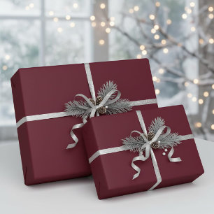 Deep Autumn Red Wrapping Paper Roll