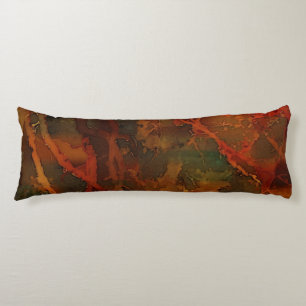 Deep Autumn Rich Earthy Abstract Fall Body Cushion