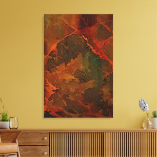 Deep Autumn Rich Earthy Abstract Fall Canvas Print
