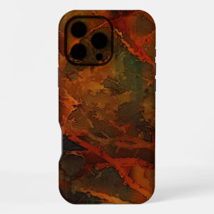 Deep Autumn Rich Earthy Abstract Fall iPhone 16 Pro Max Case