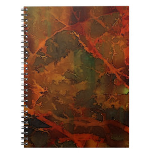 Deep Autumn Rich Earthy Abstract Fall Notebook