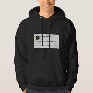 deep black dark white quote hoodie