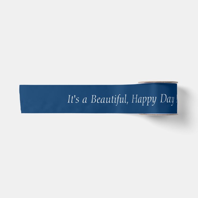 Deep Blue 003366 - Custom Message or Blank Satin Ribbon (Front)