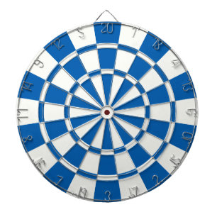 Deep Blue And White Dartboard