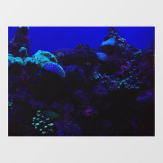 Deep Blue Aquarium scene window cling