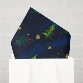 Deep blue background Christmas tissue paper
