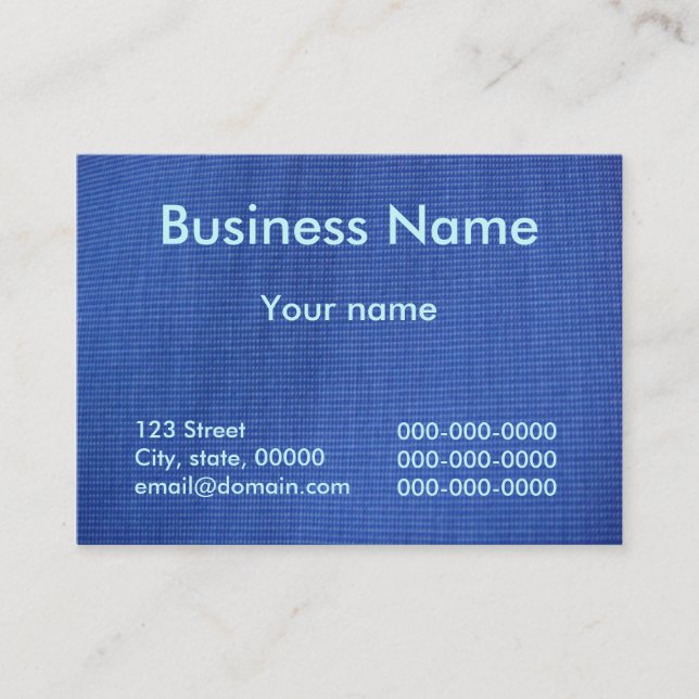 Deep Blue Cloth Business Card (Front)