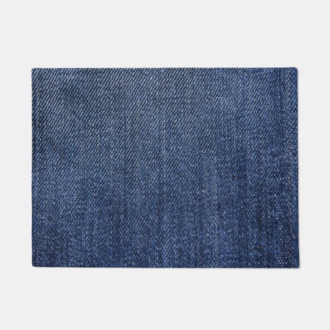 Deep Blue Denim Doormat (Front)