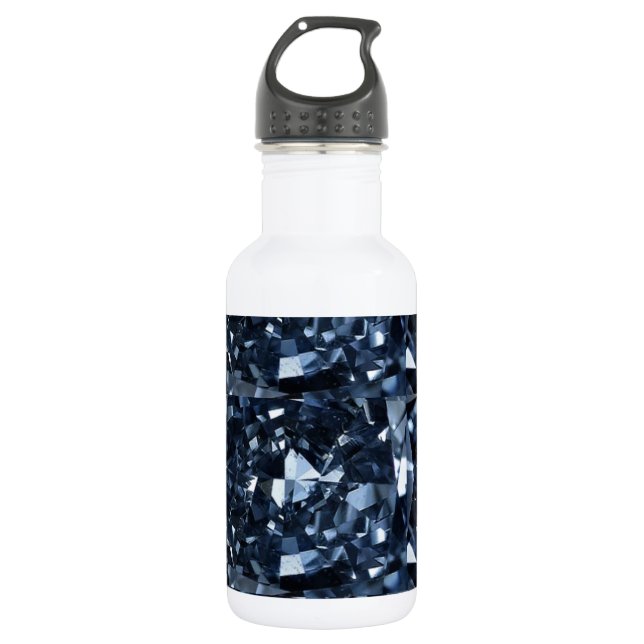 Deep Blue Diamond Effect 532 Ml Water Bottle (Front)