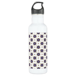 Deep blue flowers pattern 710 ml water bottle