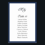 Deep blue Frame. Modern stylish wedding Table Number<br><div class="desc">Simple Navy blue Frame. Elegant wedding Single seating plan Table Number.</div>