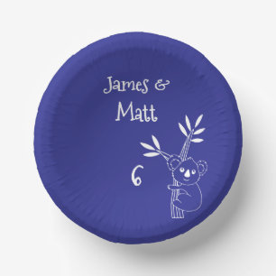 Deep Blue Fun Australian Animals Birthday  Paper Plate