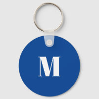 Deep Blue Initial Letter Monogram Modern Stylish