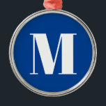 Deep Blue Initial Letter Monogram Modern Stylish Metal Tree Decoration<br><div class="desc">Would you like to own a product with the initials of your name? It is very simple,  aesthetic and attractive.</div>