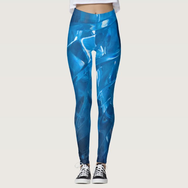 Deep Blue Leggins Leggings (Front)