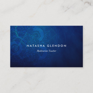Deep Blue Mandala Zen Business Card
