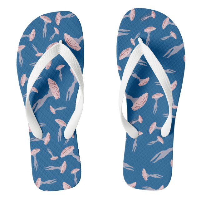 Deep Blue Ocean Jellyfish Pattern Jandals (Footbed)
