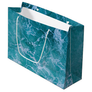 Deep Blue Ocean Waves Beach Large Gift Bag