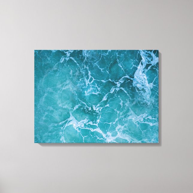 Deep Blue Ocean Waves Canvas Print (Front)
