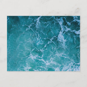 Deep Blue Ocean Waves Postcard