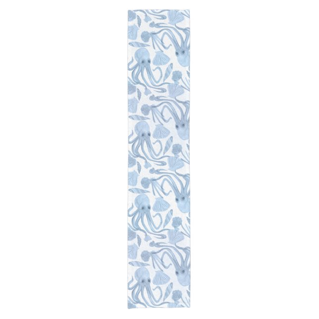Deep Blue Octo Short Table Runner (Front)