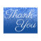 Deep Blue Ombre Bokeh Glitter Thank You