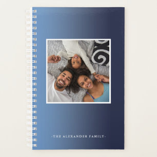 Deep Blue Ombre Two Photo Planner