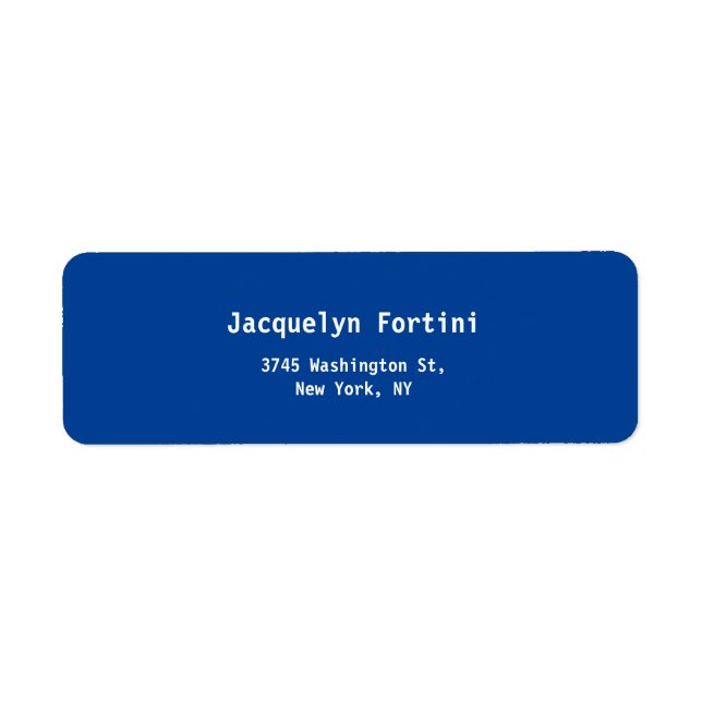 Deep Blue Plain Elegant Modern Minimalist Simple (Front)
