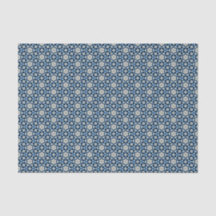 Deep Blue Prairie Heritage Medallion Tissue Paper