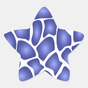 Deep Blue Random Mosaic Pattern Star Sticker