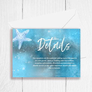 Deep Blue Sea Summer Wedding Enclosure Card