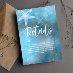 Deep Blue Sea Summer Wedding Enclosure Card