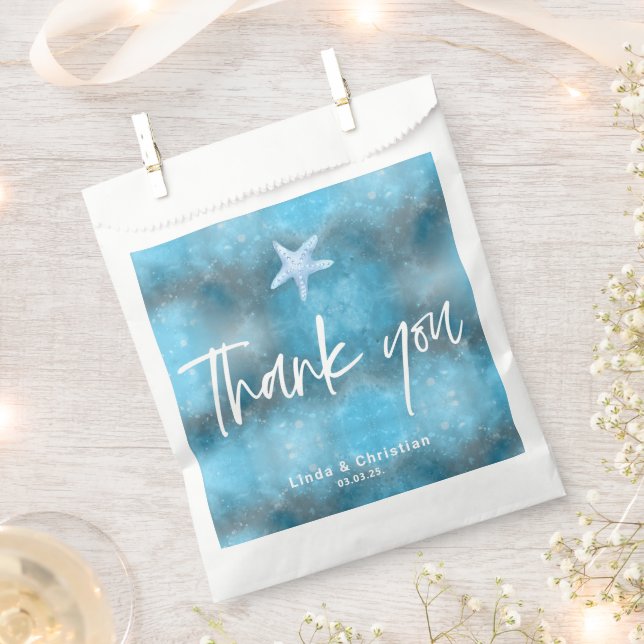 Deep Blue Sea Summer Wedding  Favour Bags (Clipped)