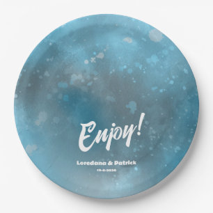 Deep Blue Sea Wedding  Paper Plate