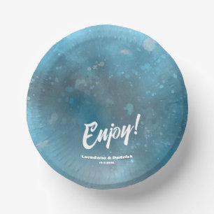 Deep Blue Sea Wedding Paper Plate