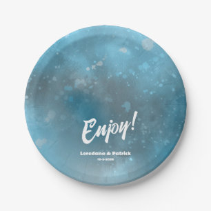 Deep Blue Sea Wedding  Paper Plate
