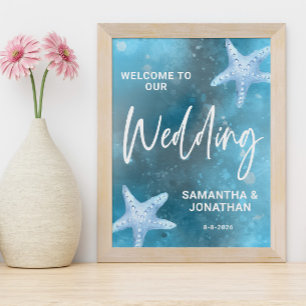 Deep Blue Sea Wedding Welcome Poster