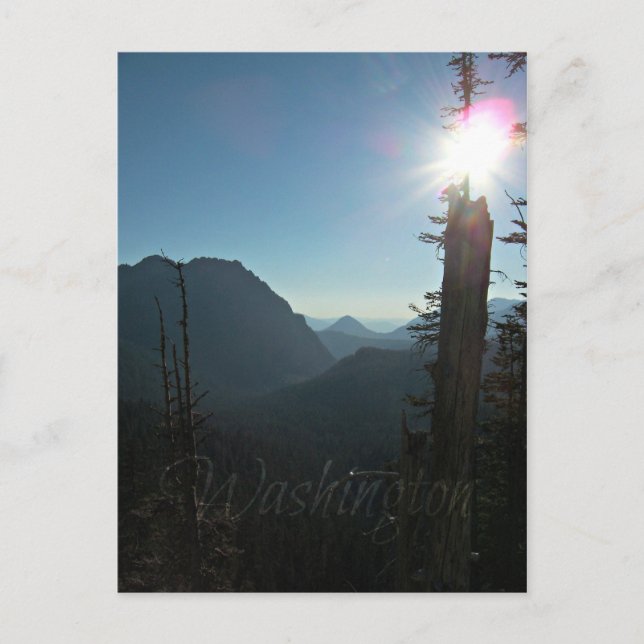 Deep Blue Sky and of Mountains in Washington State Postcard (Front)