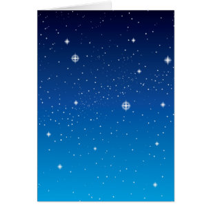 Deep Blue Starry Night Sky