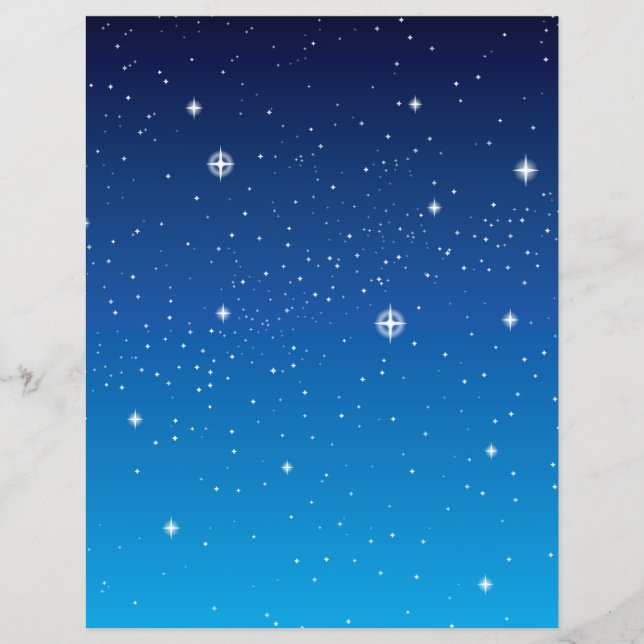 Deep Blue Starry Night Sky Flyer (Front)
