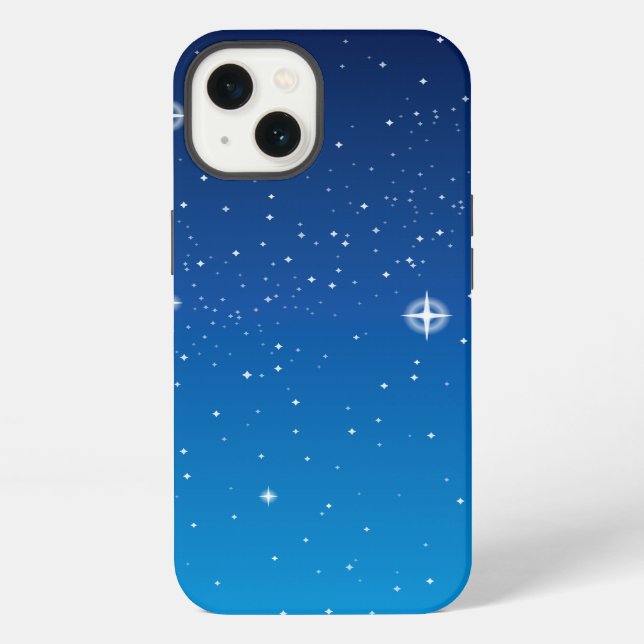 Deep Blue Starry Night Sky iPhone Case (Back)
