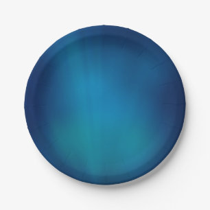 Deep Blue Underwater Glow Paper Plate
