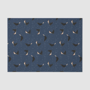 Deep Blue Underwater Spotted Sea Ray Fish Tissue Paper