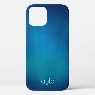 Deep Blue Underwater View Add Name iPhone 12 Case