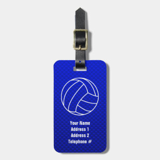 Deep Blue Volleyball Luggage Tag