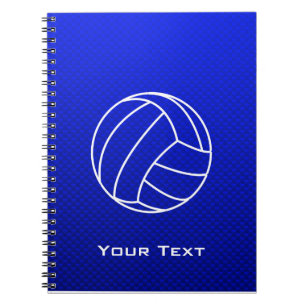 Deep Blue Volleyball Spiral Notebook