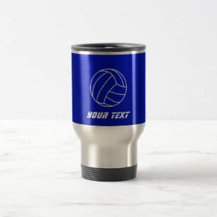 Deep Blue Volleyball Travel Mug