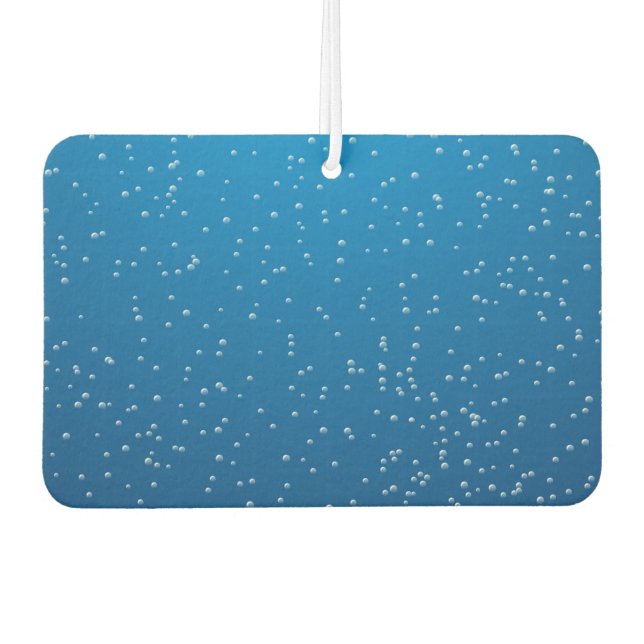 Deep Blue Water and Tiny Bubbles Car Air Freshener (Front)