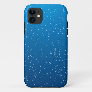 Deep Blue Water and TIny Bubbles iPhone 11 Case