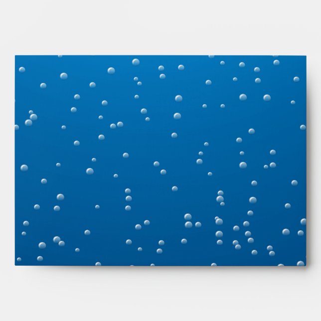 Deep Blue Water and Tiny Bubbles Envelope (Front)